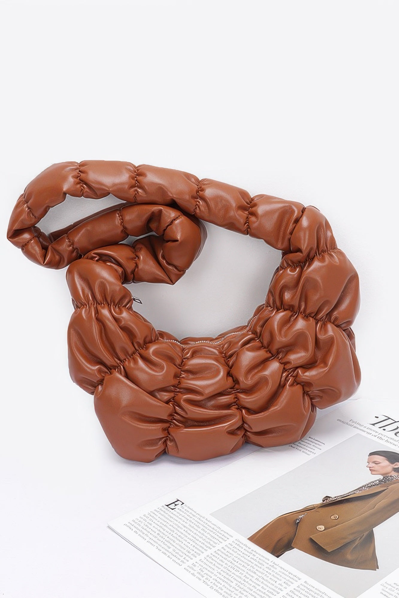 Pleated Faux Leather Crossbody Bag | Mixtshop LLC