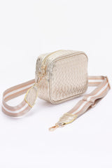 Metallic Embossed Faux Leather Camera Bag W/strap | Mixtshop LLC