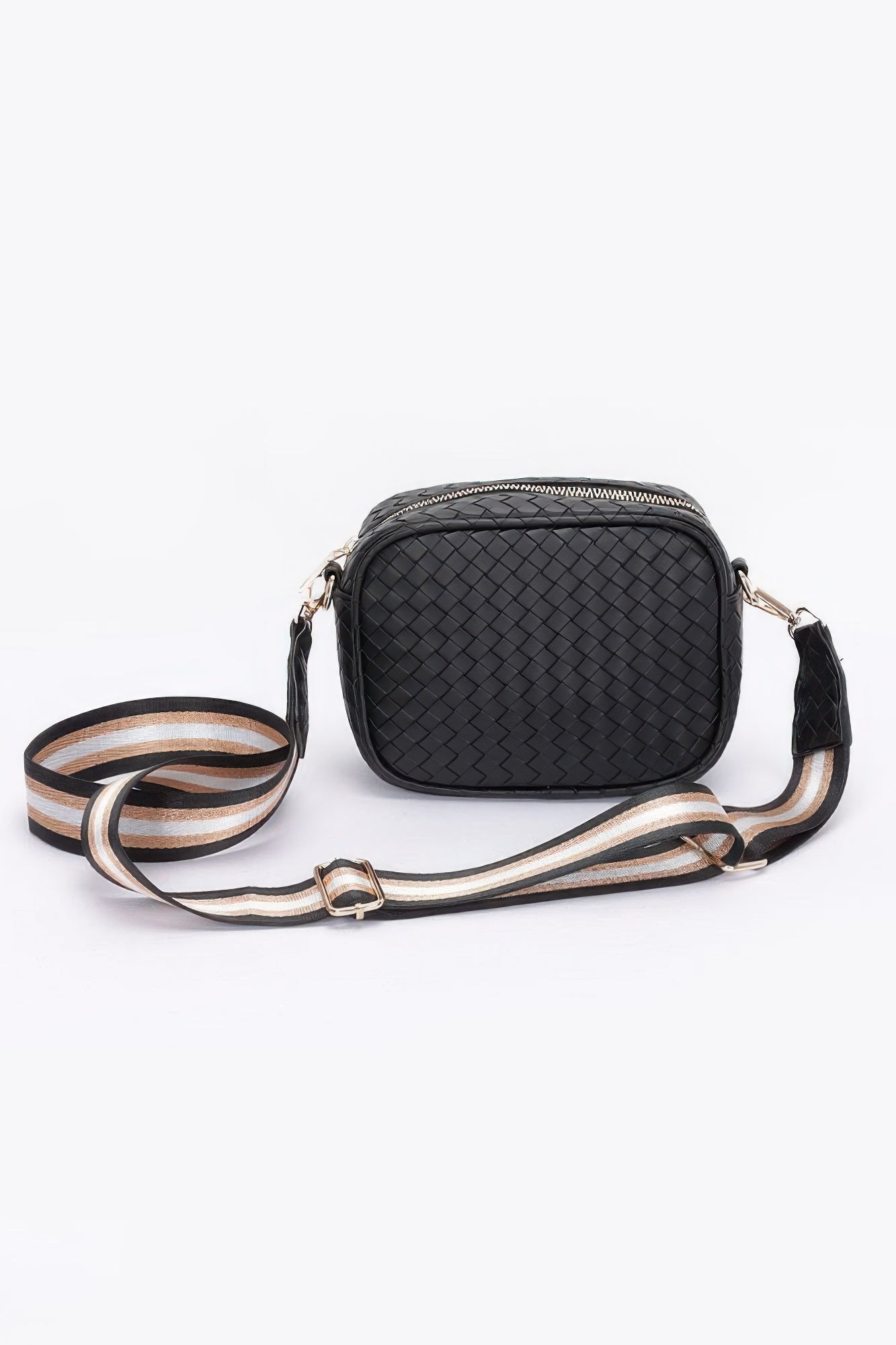 Metallic Embossed Faux Leather Camera Bag W/strap | Mixtshop LLC