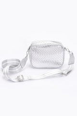 Metallic Embossed Faux Leather Camera Bag W/strap | Mixtshop LLC