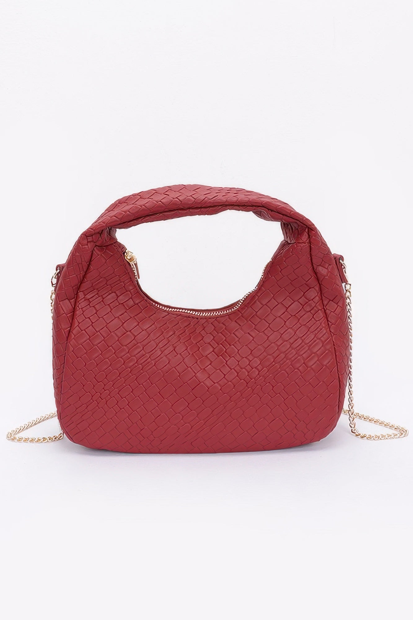 Embossed Faux Leather Hobo Bag | Mixtshop LLC