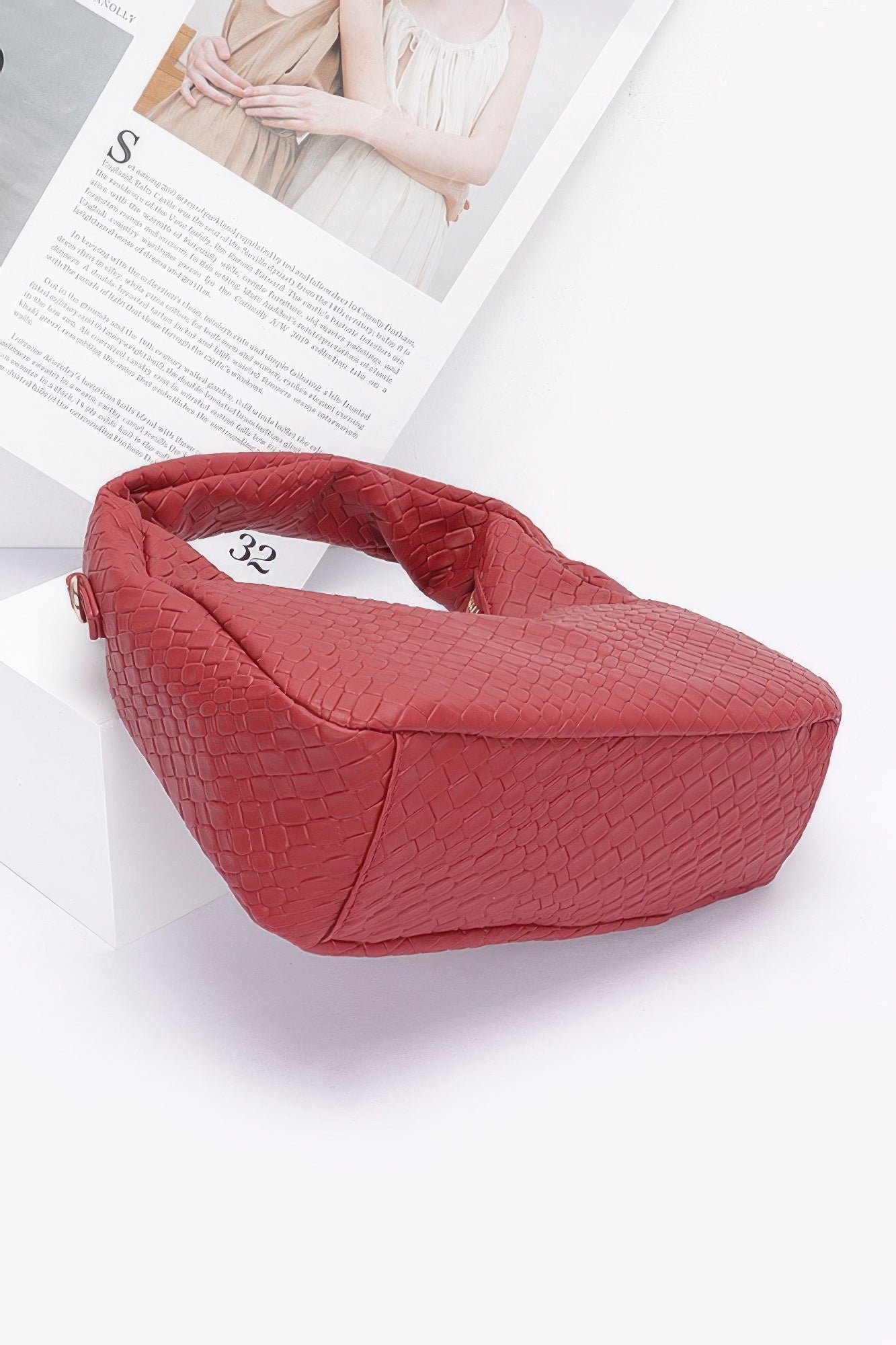 Embossed Faux Leather Hobo Bag | Mixtshop LLC