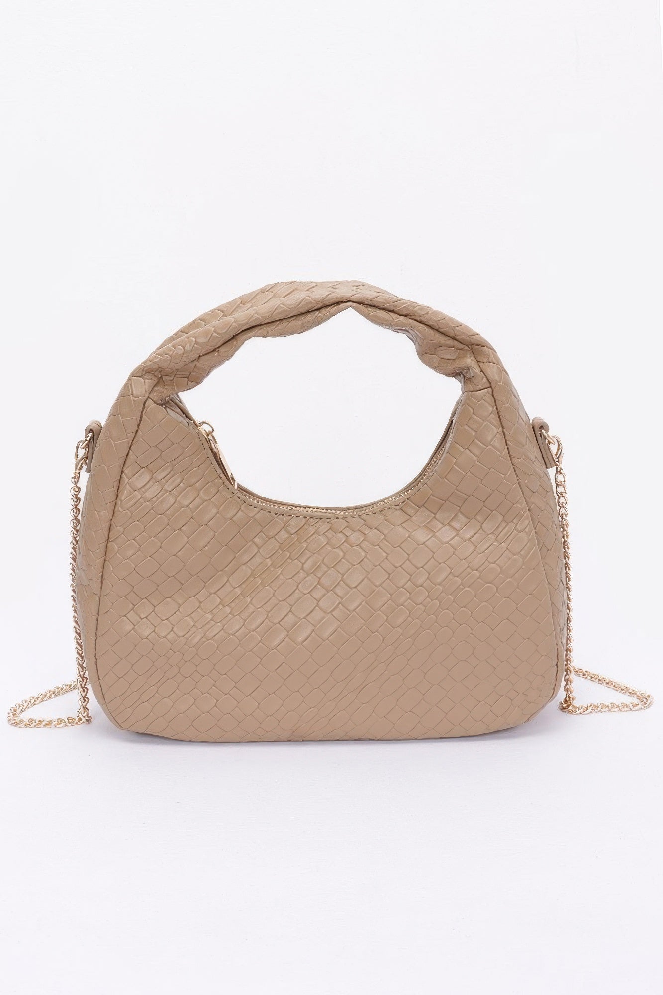 Embossed Faux Leather Hobo Bag | Mixtshop LLC