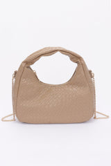 Embossed Faux Leather Hobo Bag | Mixtshop LLC