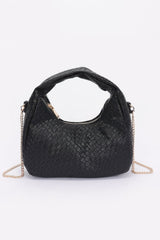 Embossed Faux Leather Hobo Bag | Mixtshop LLC
