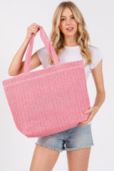Solid Crochet Straw Bag | Mixtshop LLC