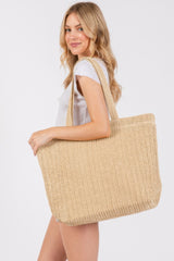 Solid Crochet Straw Bag | Mixtshop LLC