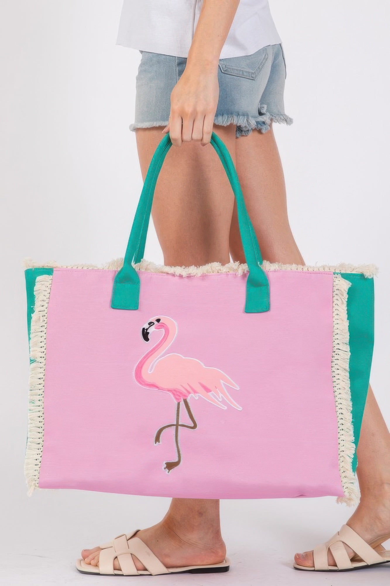 Embroidered Anchor Patch Fringe Tote Bag | Mixtshop LLC