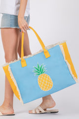 Embroidered Anchor Patch Fringe Tote Bag | Mixtshop LLC