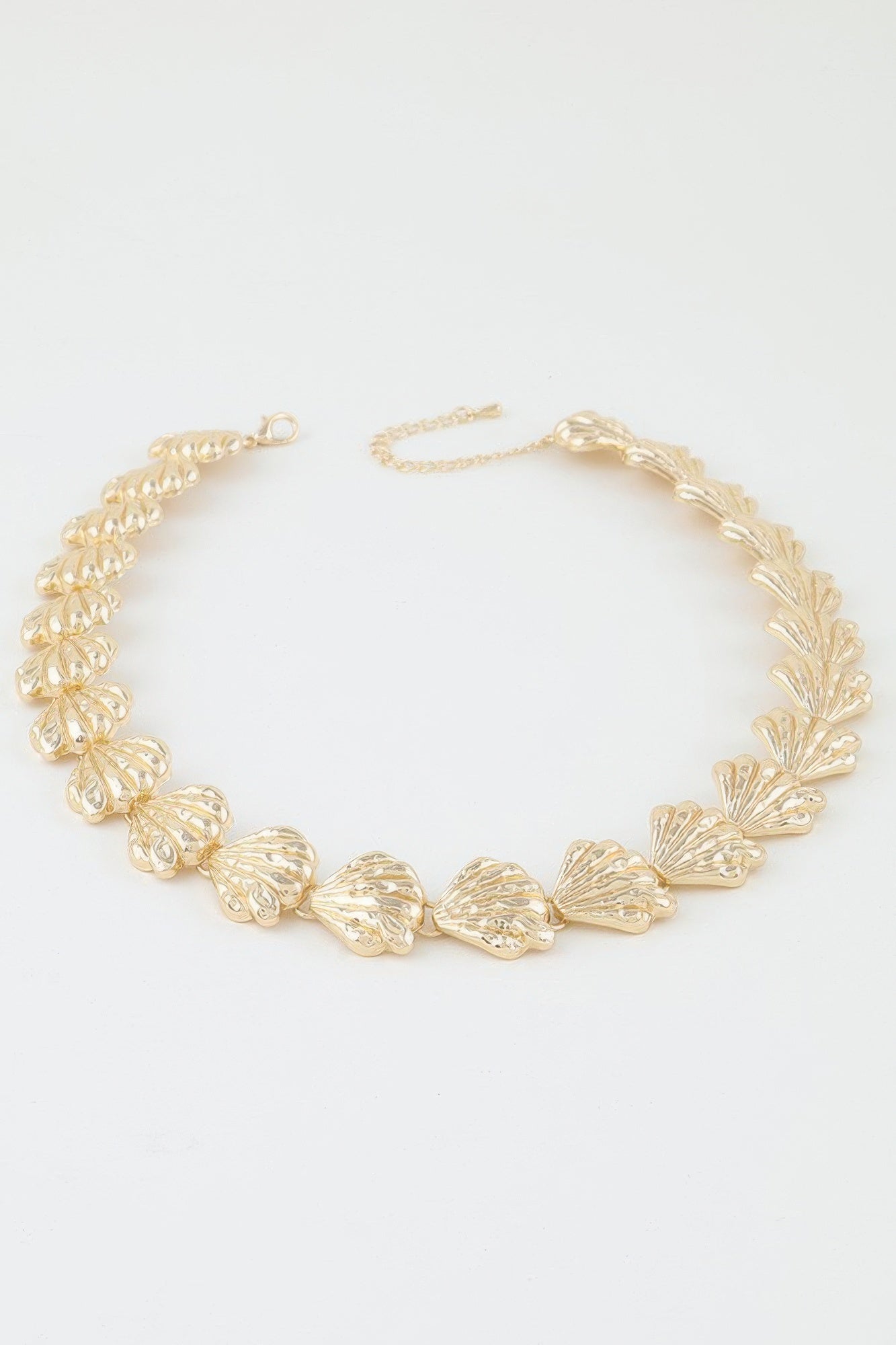 Hammered Sea Shell Charm Necklace | Mixtshop LLC