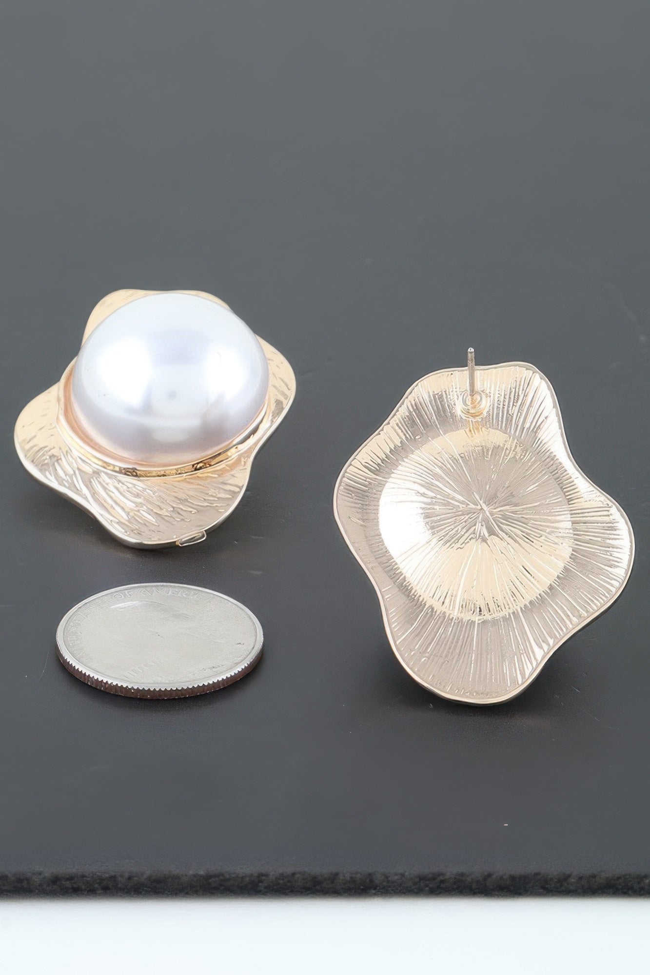 Etched Stone Statement Stud Earrings | Mixtshop LLC