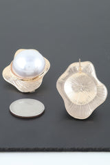 Etched Stone Statement Stud Earrings | Mixtshop LLC