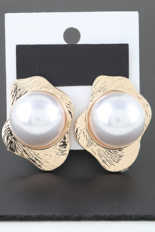 Etched Stone Statement Stud Earrings | Mixtshop LLC