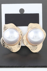 Etched Stone Statement Stud Earrings | Mixtshop LLC