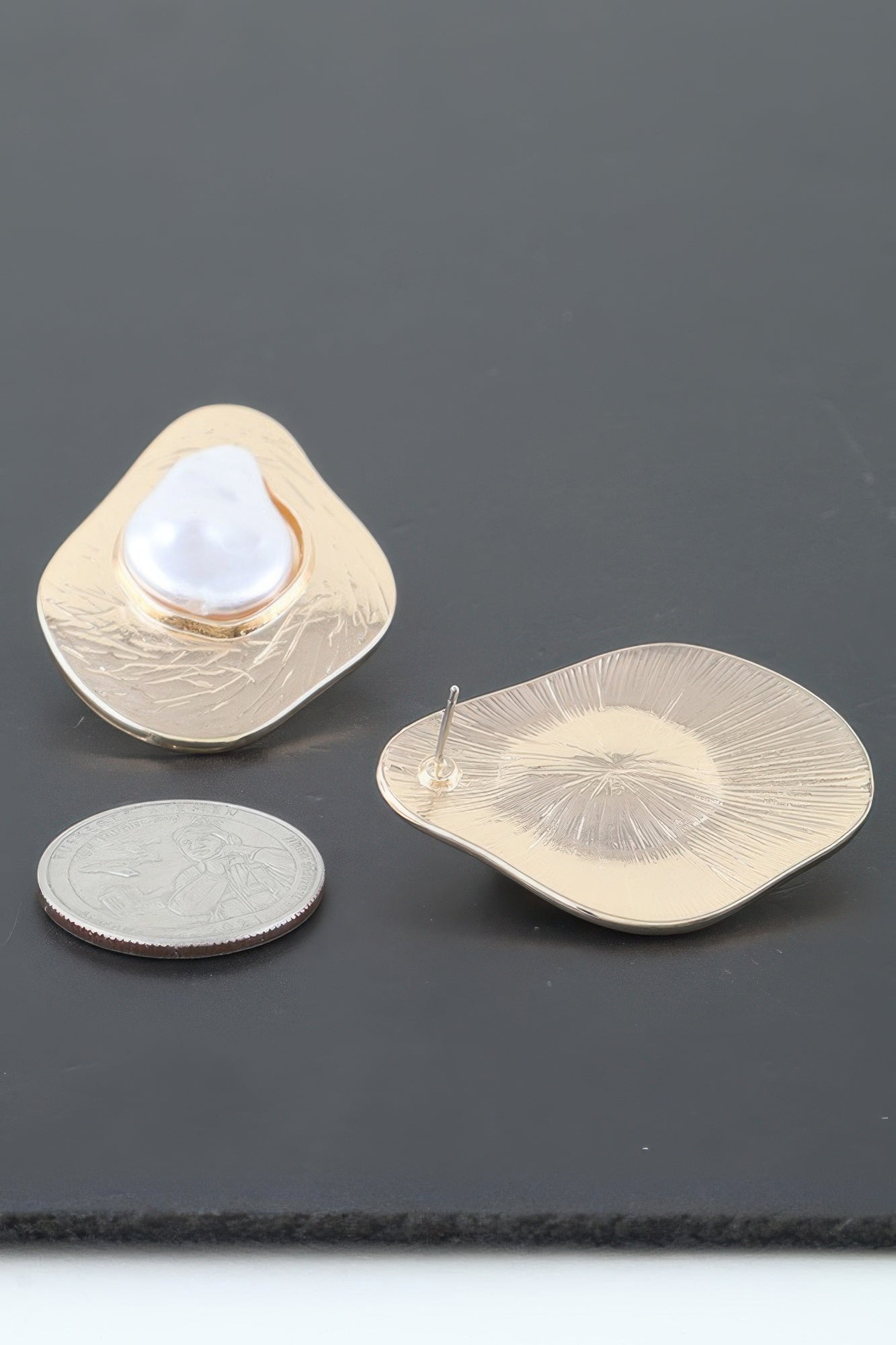 Abstract Etched Stone Stud Earrings | Mixtshop LLC