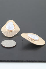 Abstract Etched Stone Stud Earrings | Mixtshop LLC
