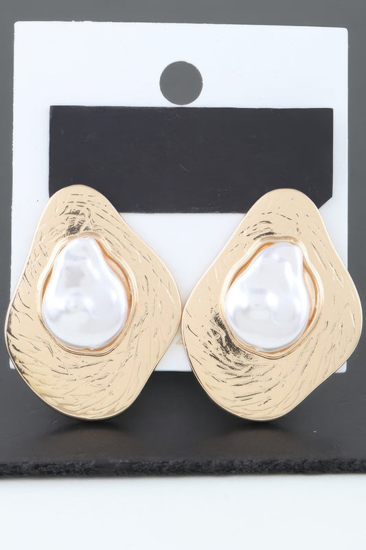 Abstract Etched Stone Stud Earrings | Mixtshop LLC