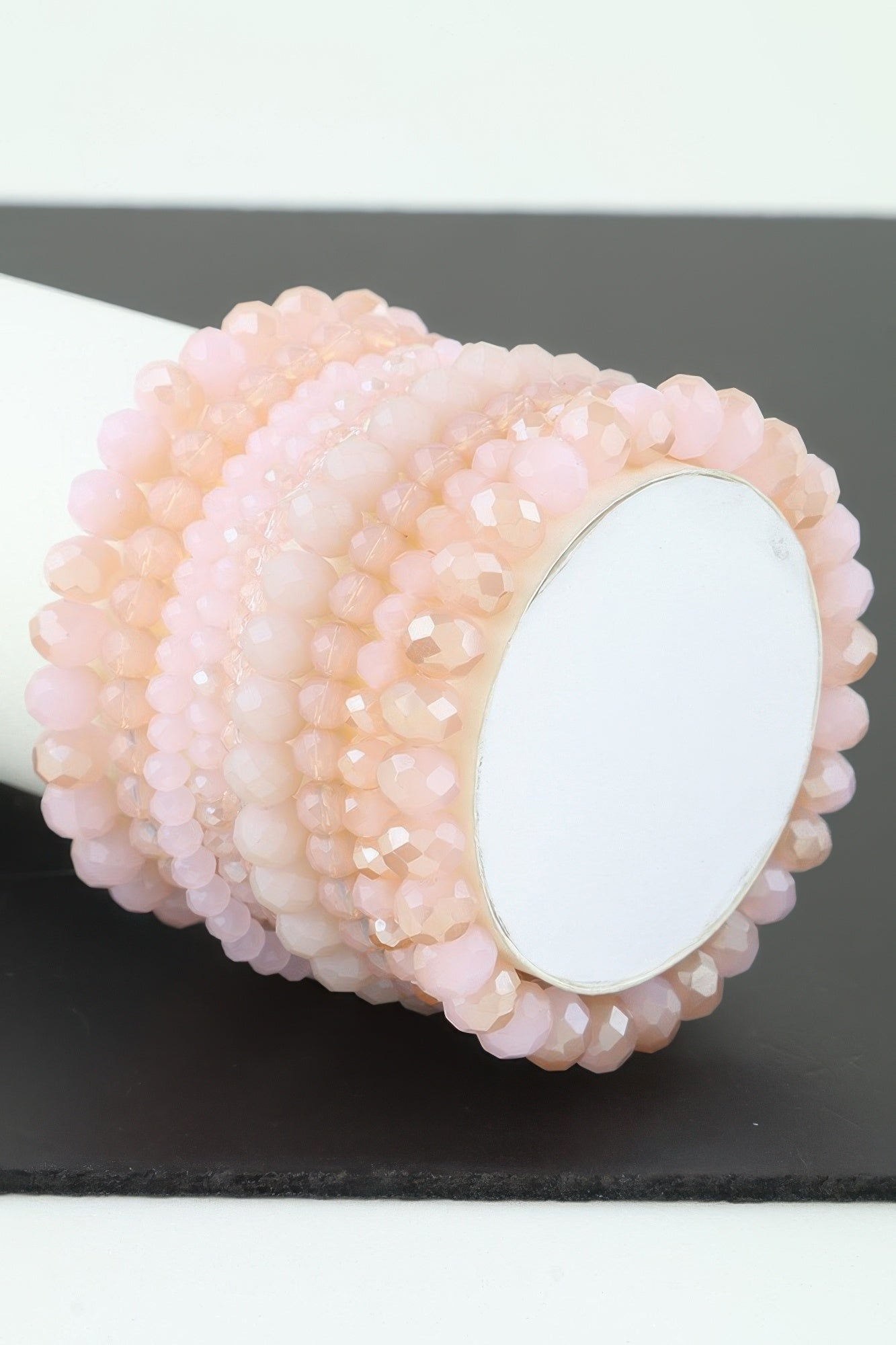 Multi Pastel Pink Crystal Beaded Bracelet | Mixtshop LLC