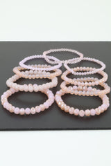 Multi Pastel Pink Crystal Beaded Bracelet | Mixtshop LLC