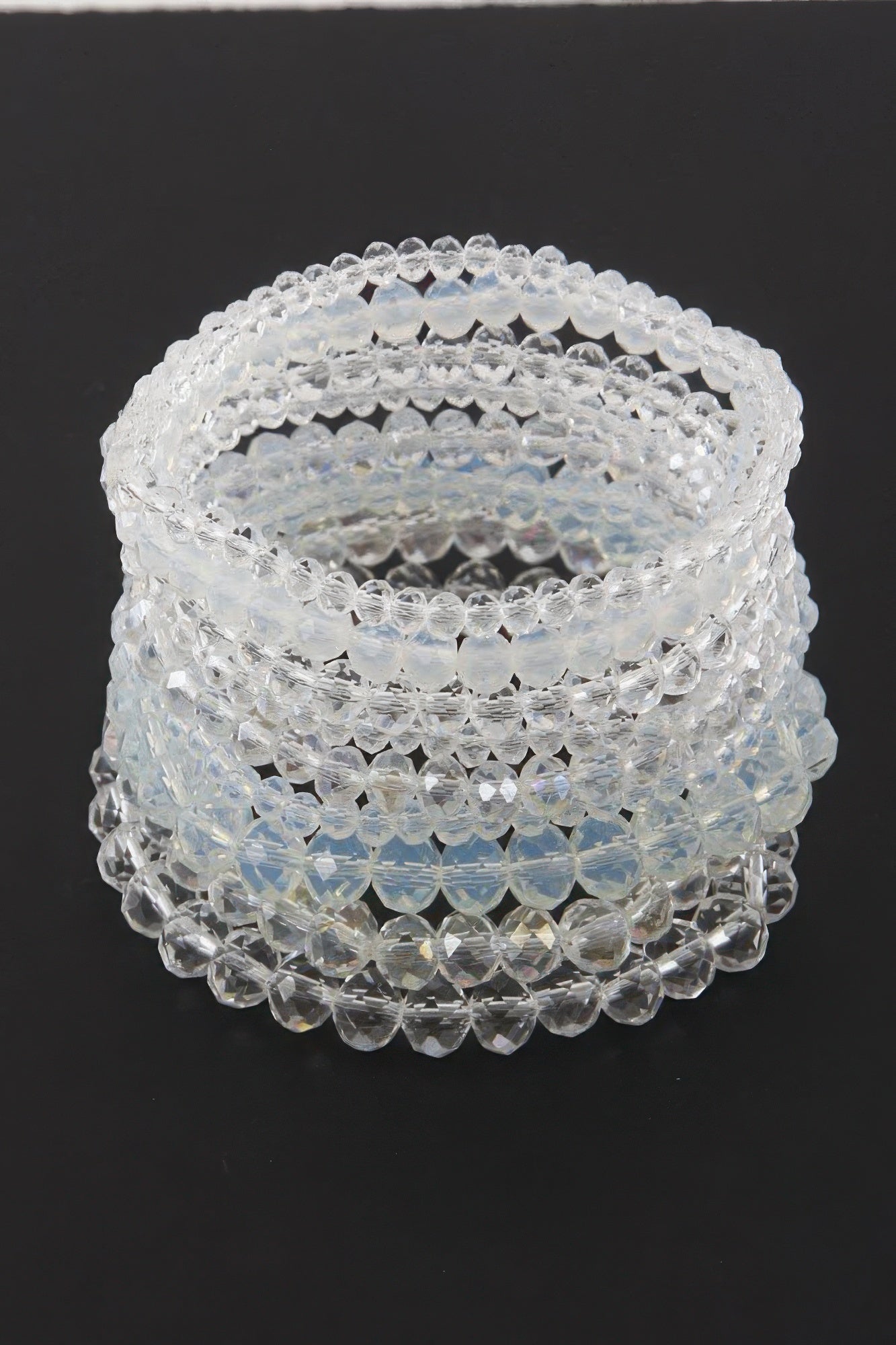 Multi Pastel Pink Crystal Beaded Bracelet | Mixtshop LLC