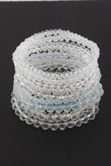 Multi Pastel Pink Crystal Beaded Bracelet | Mixtshop LLC