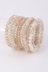 Multi Pastel Pink Crystal Beaded Bracelet | Mixtshop LLC