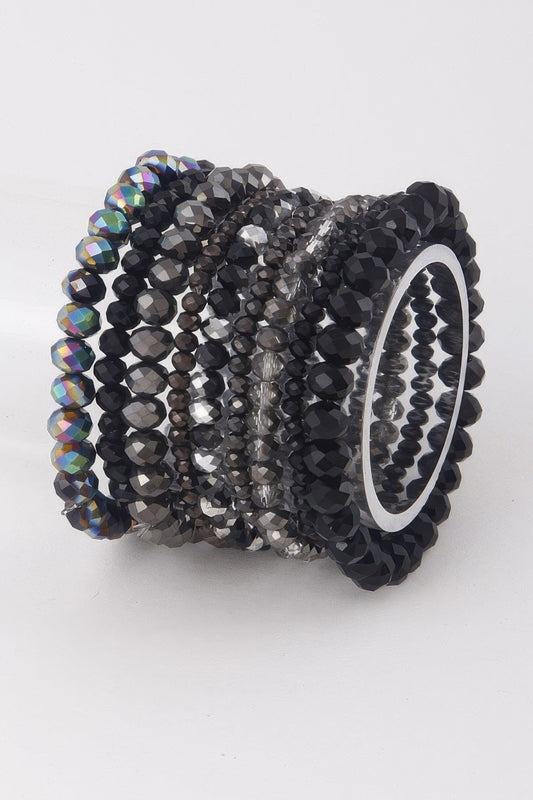 Multi Pastel Pink Crystal Beaded Bracelet | Mixtshop LLC