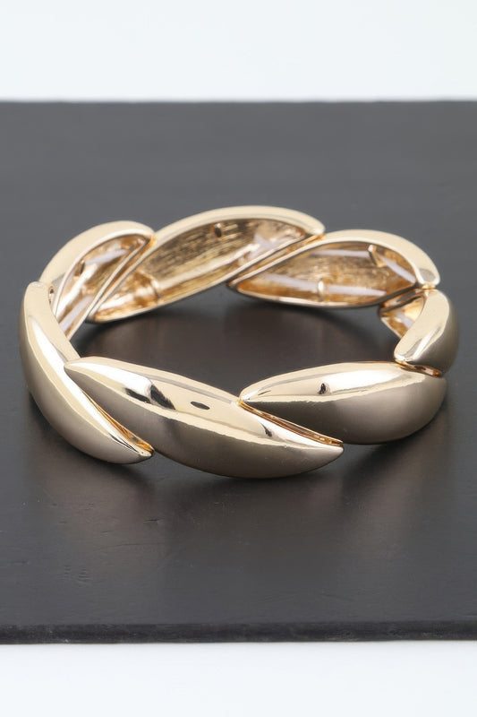 Shiny Overlapping Leaves Bracelet | Mixtshop LLC