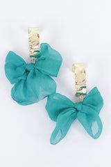Metal Fabric Flower Earring | Mixtshop LLC