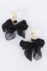 Metal Fabric Flower Earring | Mixtshop LLC