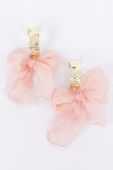 Metal Fabric Flower Earring | Mixtshop LLC