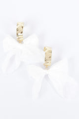 Metal Fabric Flower Earring | Mixtshop LLC