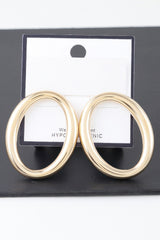 Shiny O Oval Earrings | Mixtshop LLC