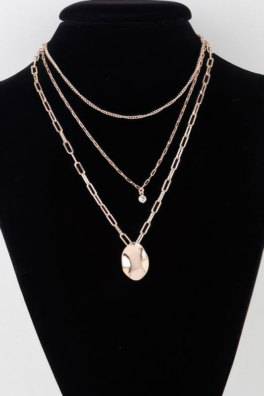 Metal Pendant Multilayer Necklace | Mixtshop LLC
