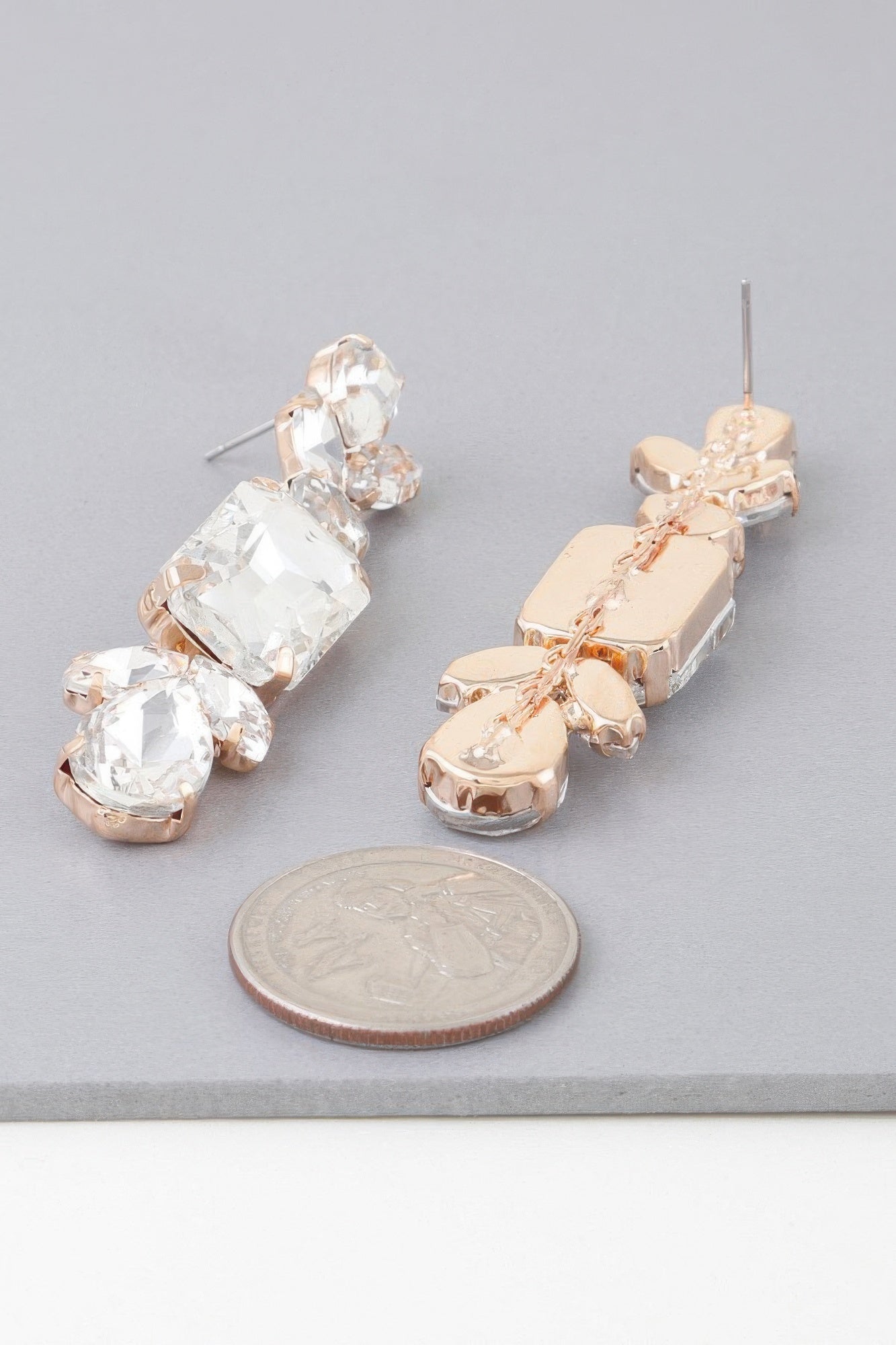 Rhinestone Dangle Drop Earrings | Mixtshop LLC