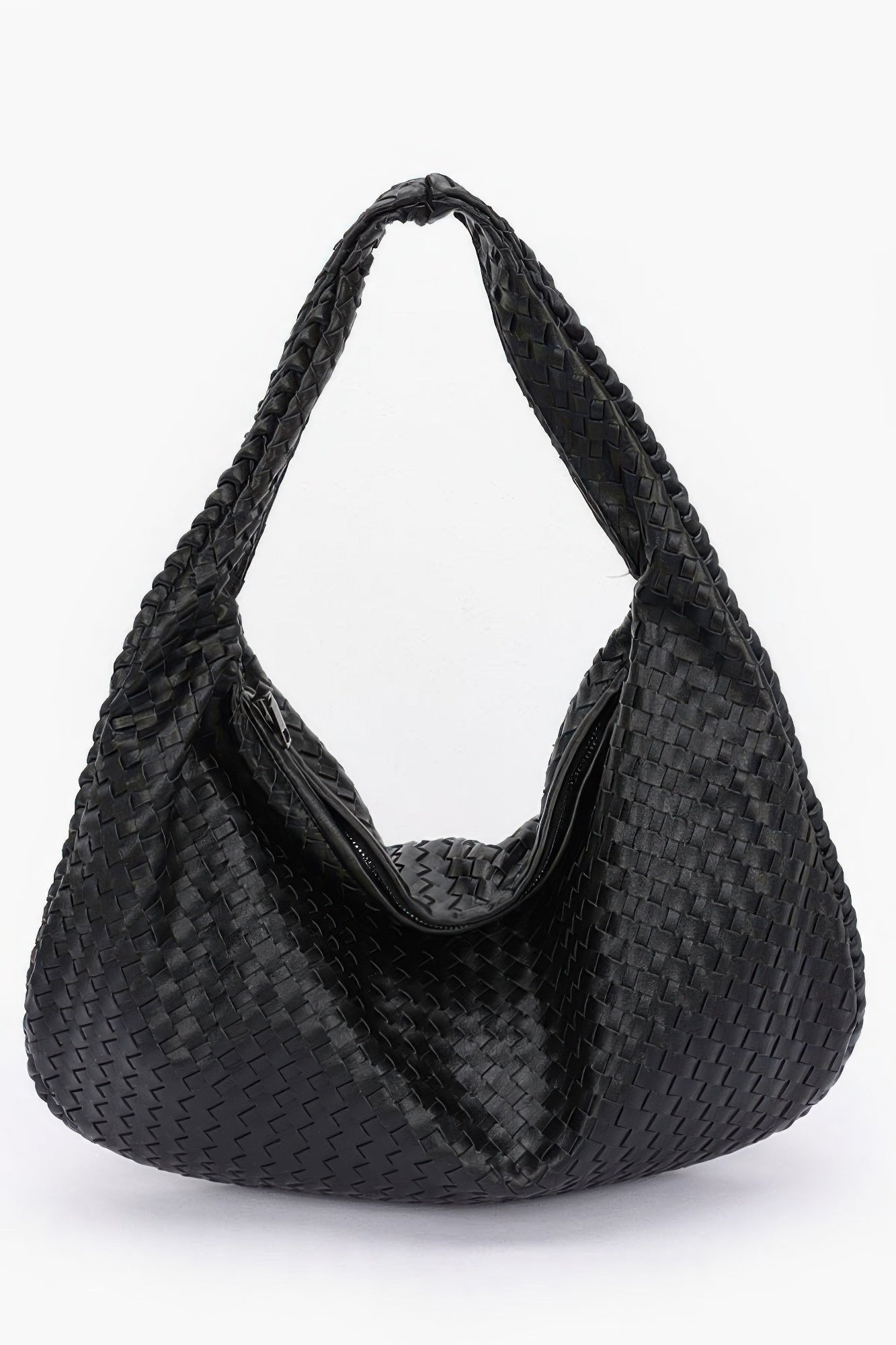Faux Leather Braided Shoulder Bag | Mixtshop LLC