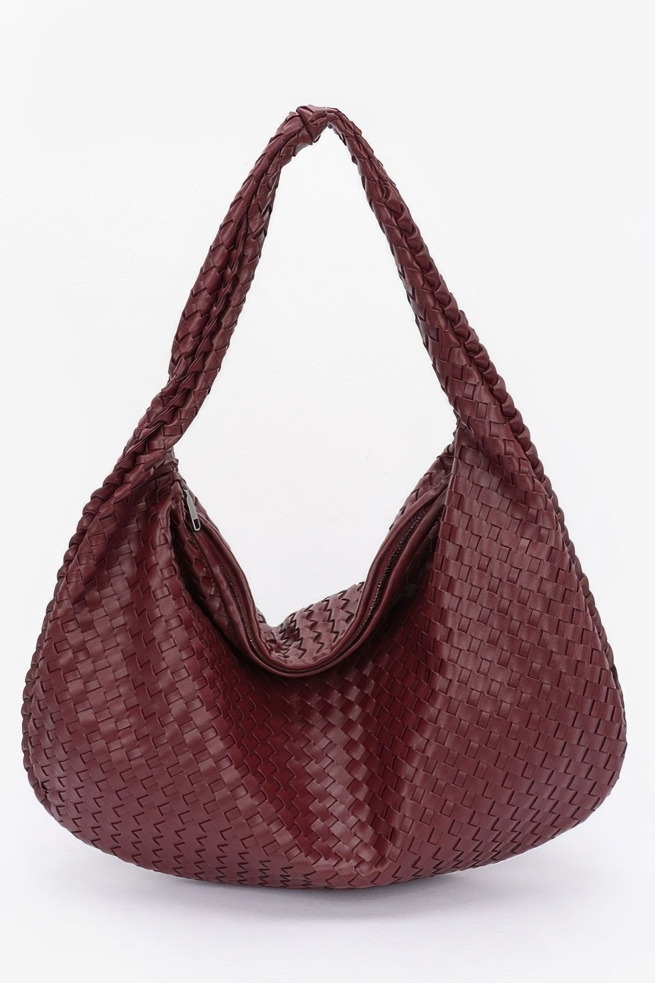 Faux Leather Braided Shoulder Bag | Mixtshop LLC