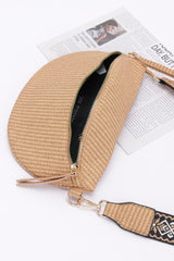 Faux Leather Fanny Pack W/ Multi Color Strap | Mixtshop LLC