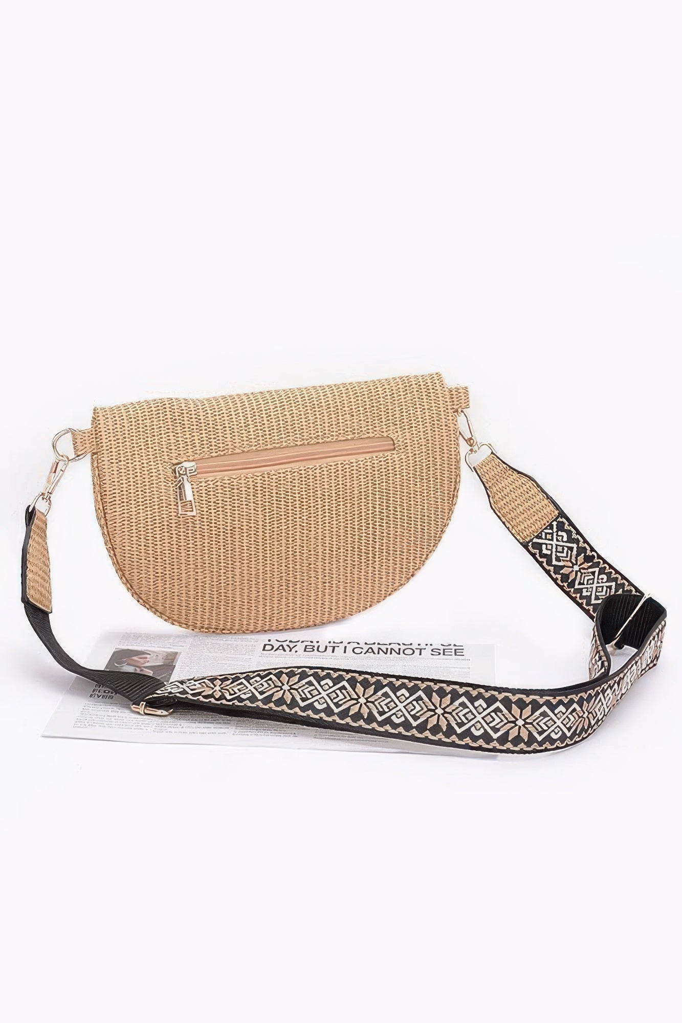Faux Leather Fanny Pack W/ Multi Color Strap | Mixtshop LLC