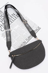 Faux Leather Fanny Pack W/ Multi Color Strap | Mixtshop LLC