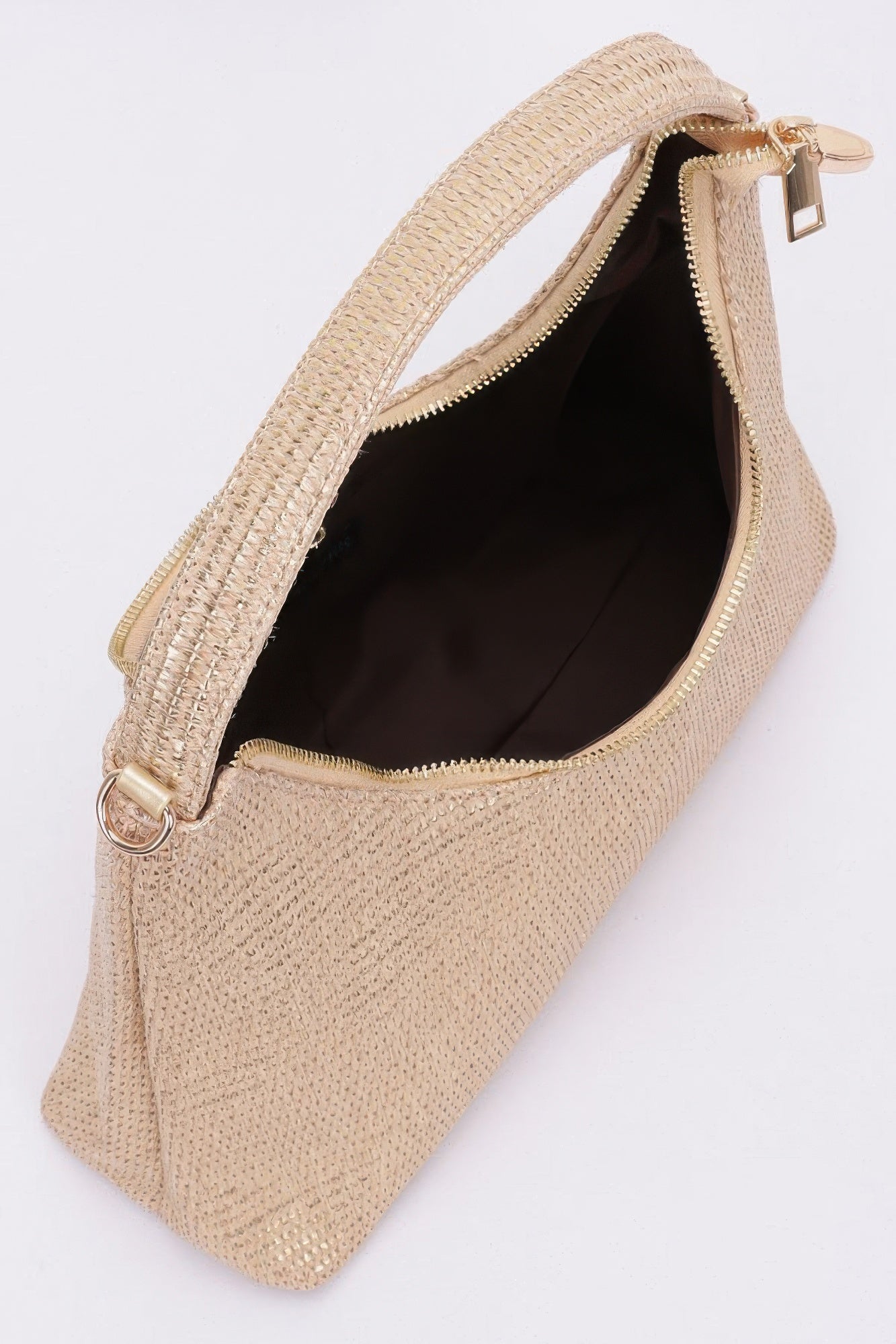 Metallic Faux Straw Hobo Bag | Mixtshop LLC