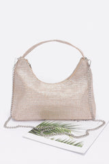 Metallic Faux Straw Hobo Bag | Mixtshop LLC