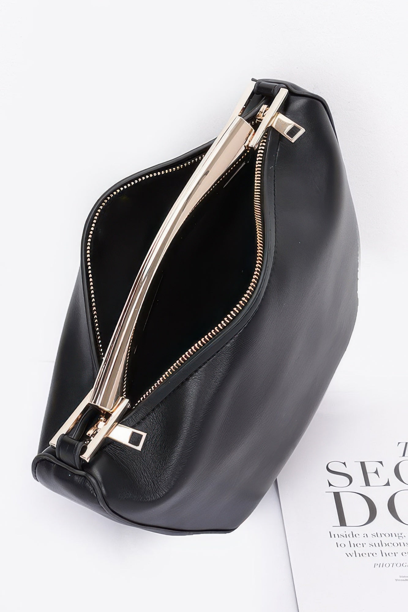 Faux Leather Metal Handle Bag | Mixtshop LLC