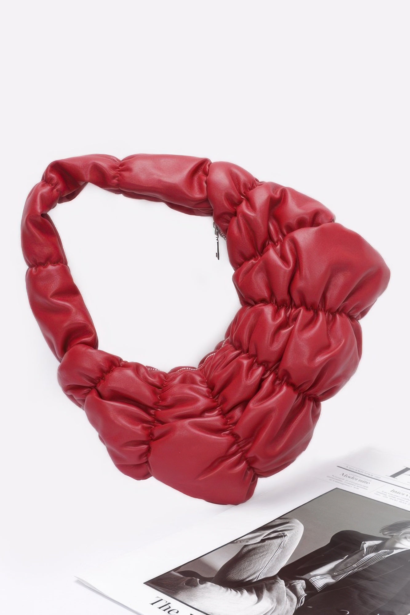 Pleated Faux Leather Shoulder Bag | Mixtshop LLC