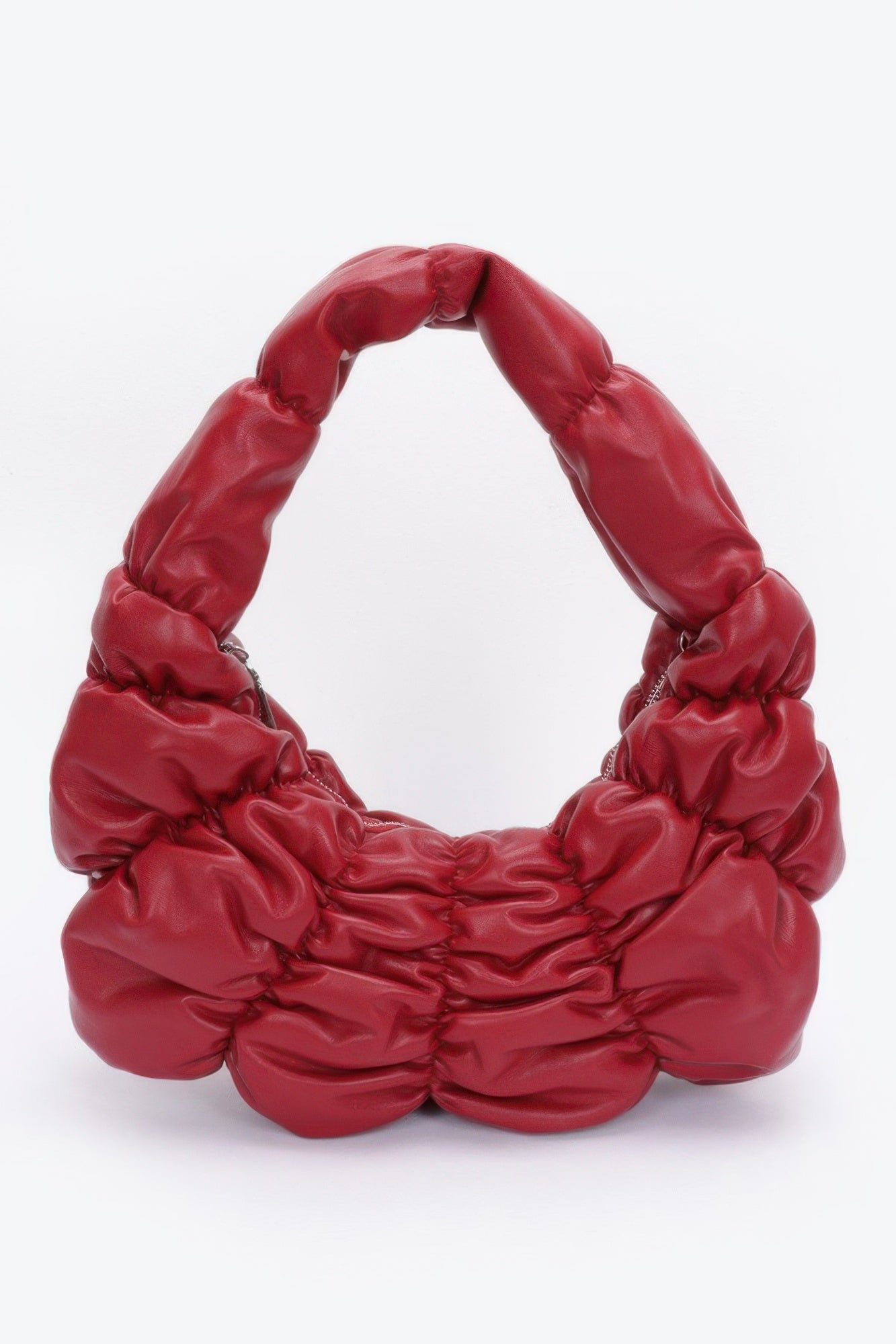 Pleated Faux Leather Shoulder Bag | Mixtshop LLC