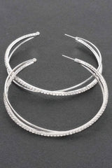 Rhinestone Hoop Earring | Mixtshop LLC