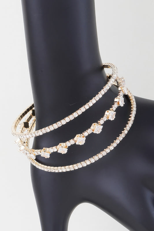 Triple Cubic Zirconia Bracelet | Mixtshop LLC