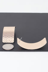Indented Curved Plate Earrings | Mixtshop LLC