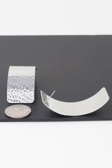 Indented Curved Plate Earrings | Mixtshop LLC