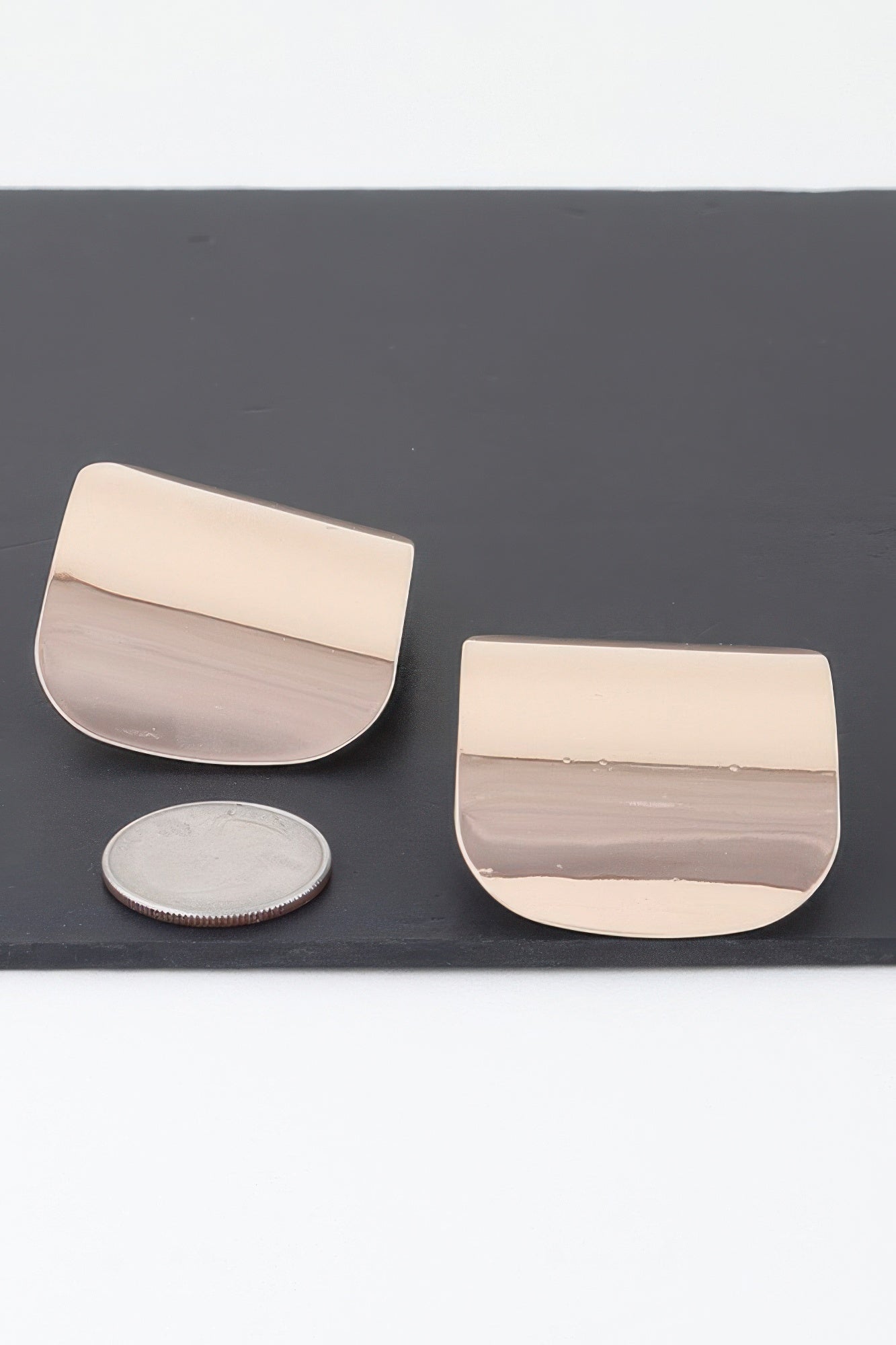 Modern Shiny Plate Earrings | Mixtshop LLC